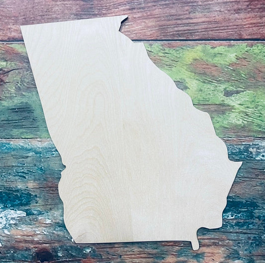 Georgia State Sign, Wall - Door Hanger or Cutout - Woodland Rustics