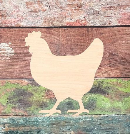 Chicken, Hen, Ornament, Sign, Craft, Cutout - Woodland Rustics
