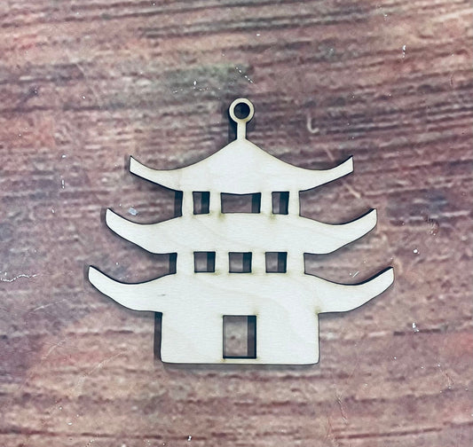 Pagoda, Wall - Door Hanger or Cutout - Woodland Rustics