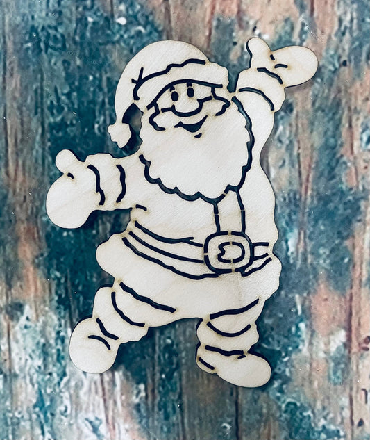 Christmas, Santa Claus Sign, Wall - Door Hanger, Cutout or Craft - Woodland Rustics