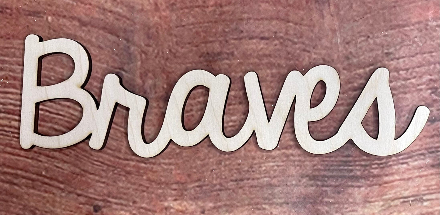 Braves, Craft, Wall - Door Hanger or Cutout - Woodland Rustics