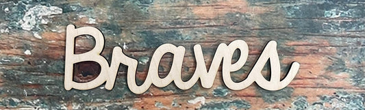 Braves, Craft, Wall - Door Hanger or Cutout - Woodland Rustics