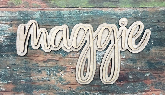 Custom Name Sign 3D, Create YourOwn, Name Cut Out, Cutout - Measured By Length - Woodland Rustics