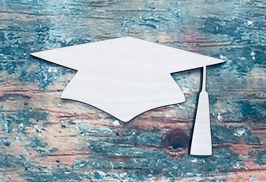Graduation Cap, Graduation, Wall - Door Hanger or Cutout - Woodland Rustics